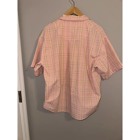 VINTAGE Levi's Group 12‎ Short Sleeve Plaid Button Down Shirt - Size Large - Picture 3 of 3